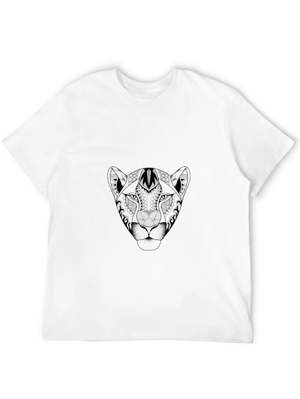 Black Tee with Animal Print