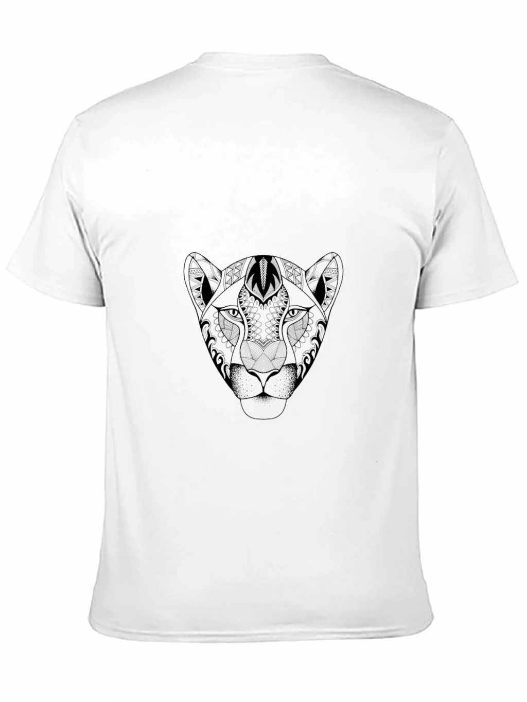 Black Tee with Animal Print