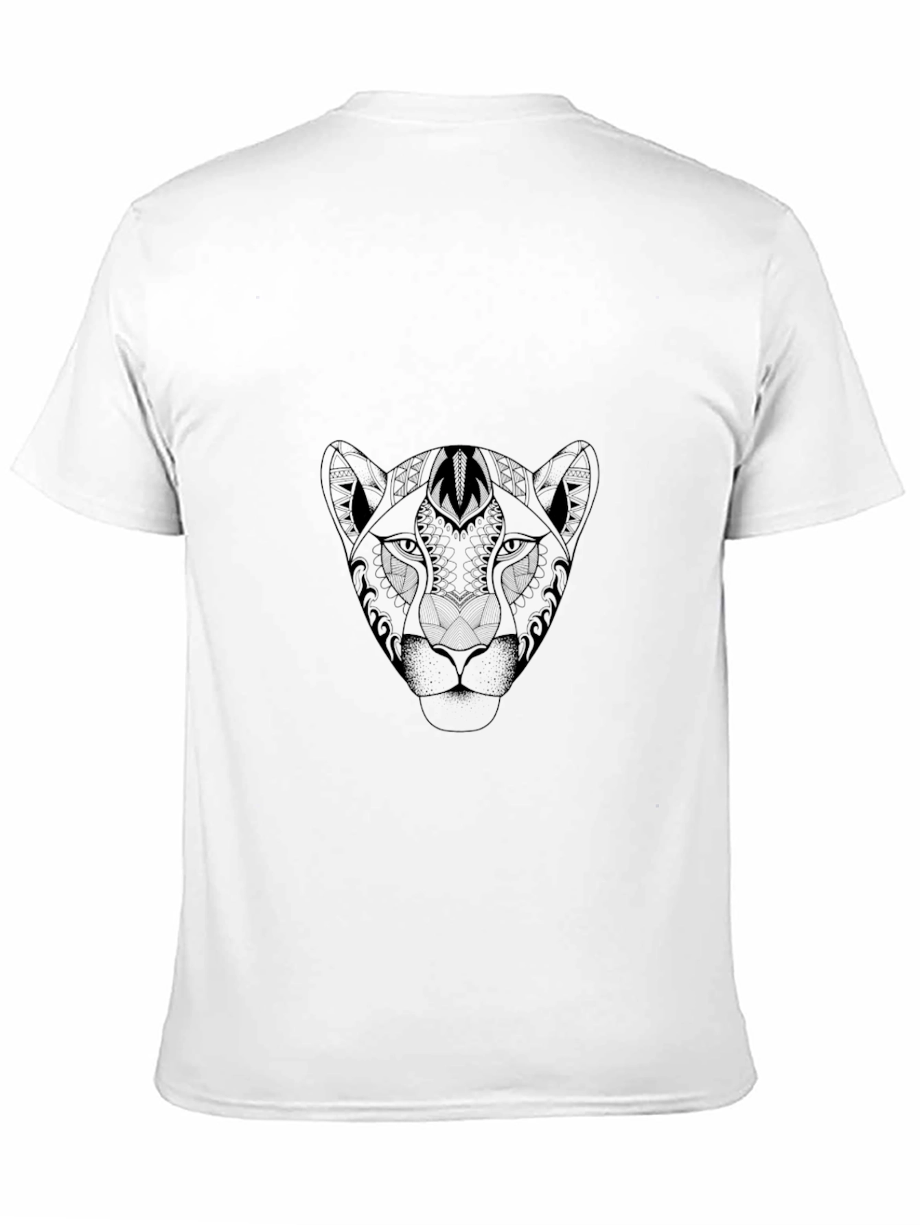 Black Tee with Animal Print