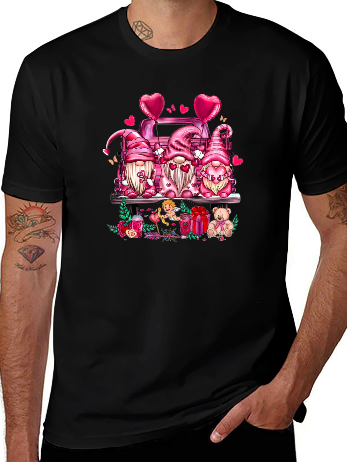 Valentines Day Gnomes Truck T-Shirt