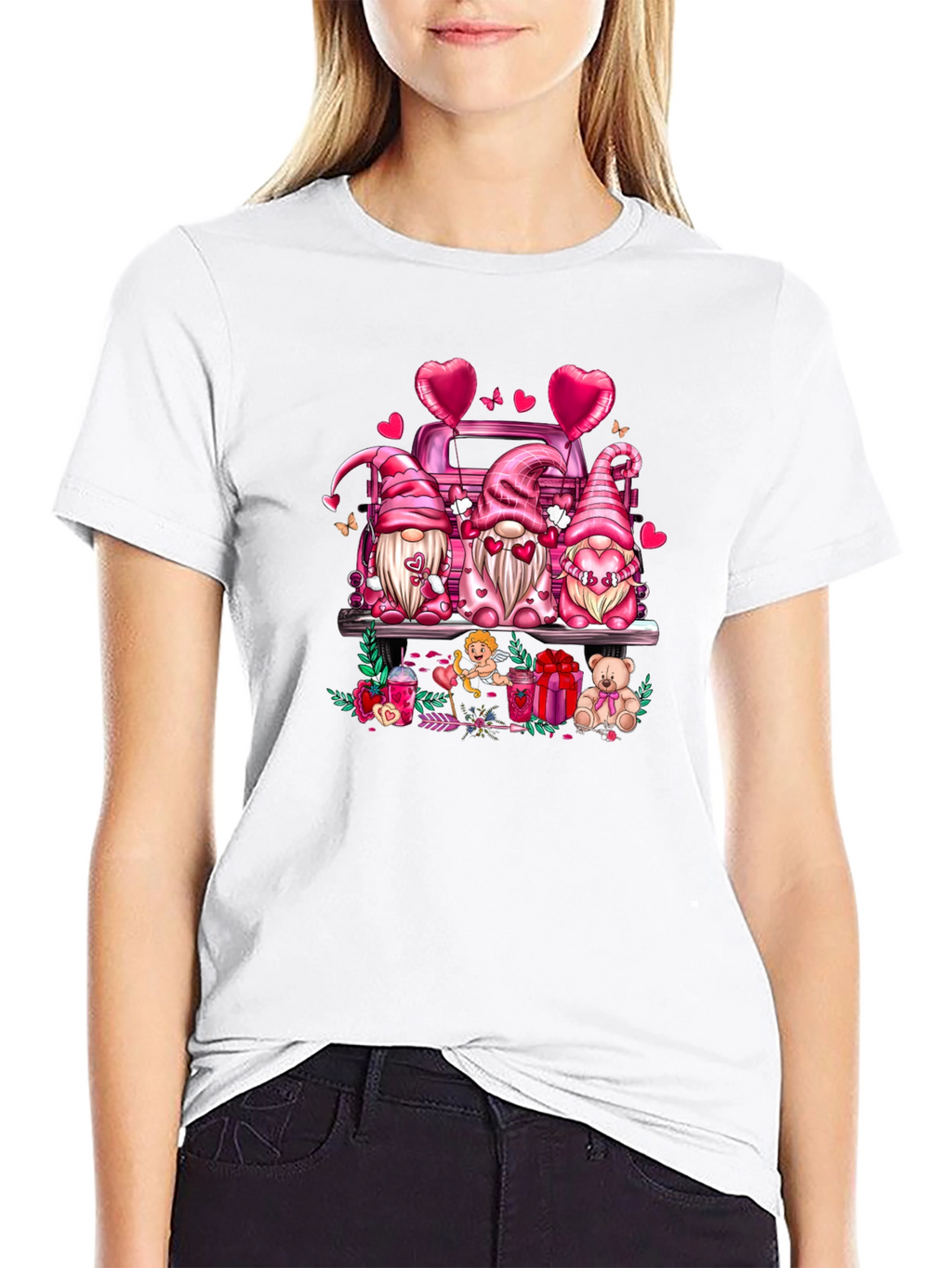 Valentines Day Gnomes Truck T-Shirt