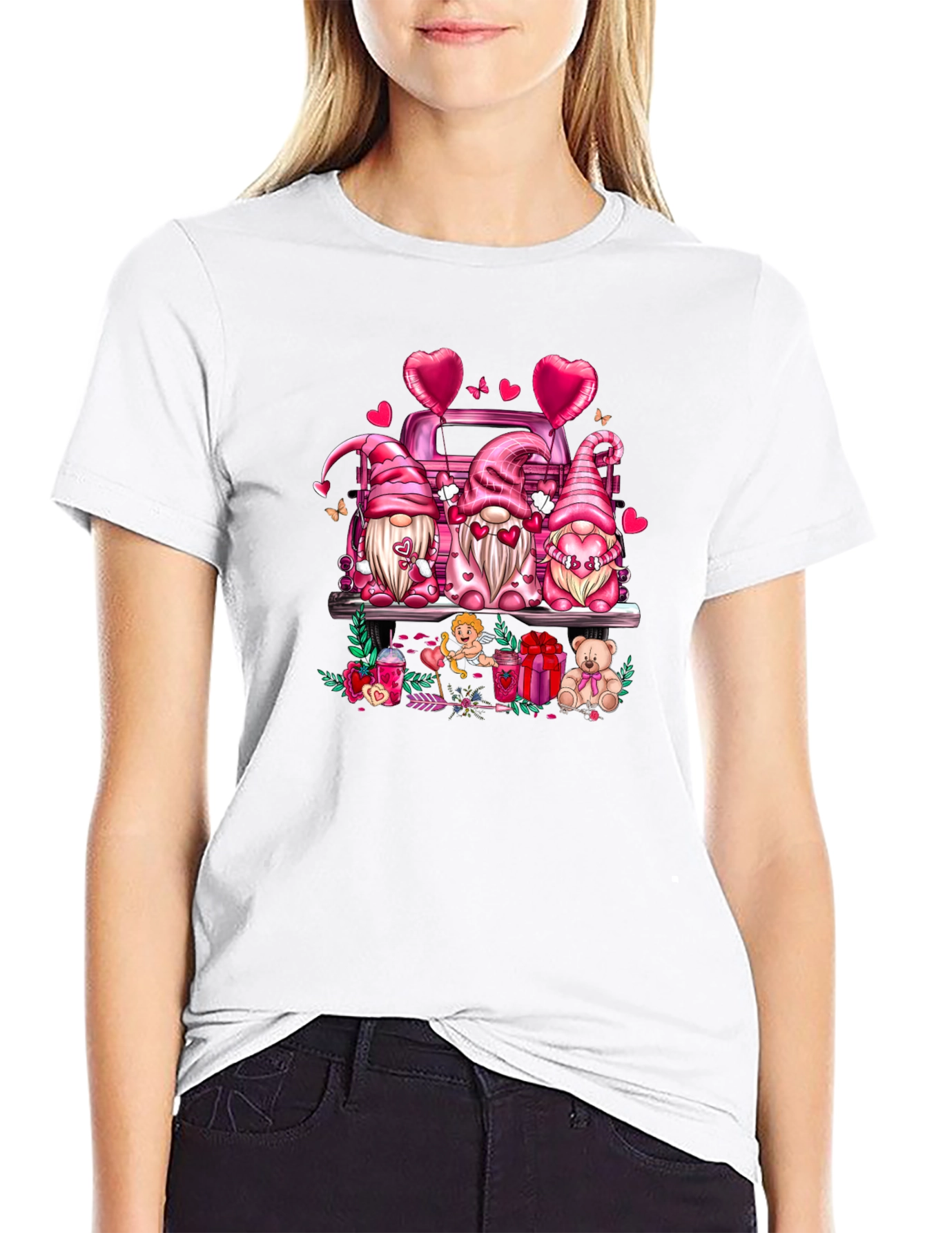 Valentines Day Gnomes Truck T-Shirt