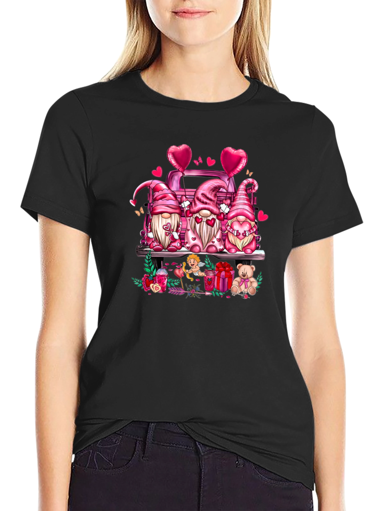 Valentines Day Gnomes Truck T-Shirt