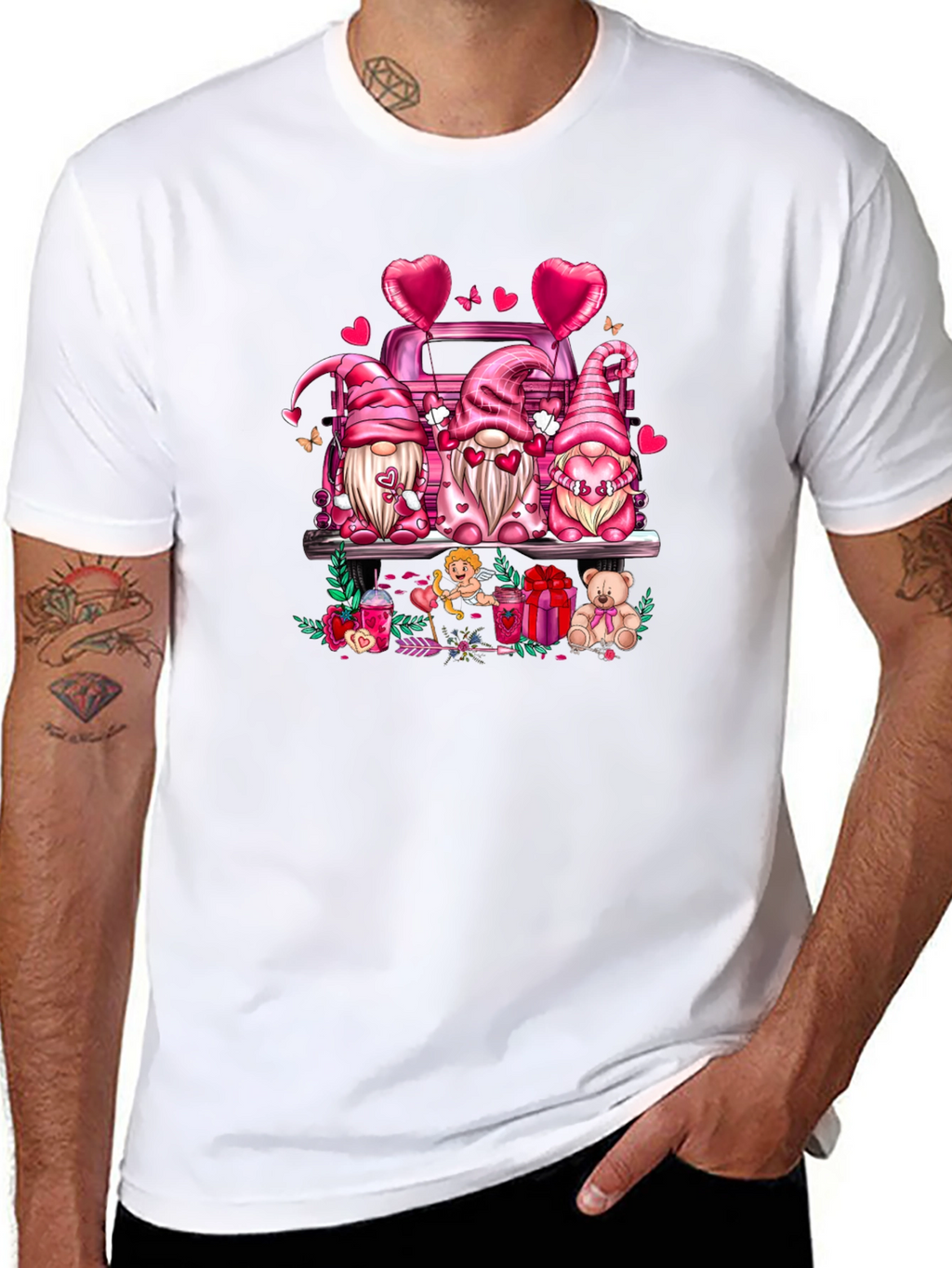Valentines Day Gnomes Truck T-Shirt