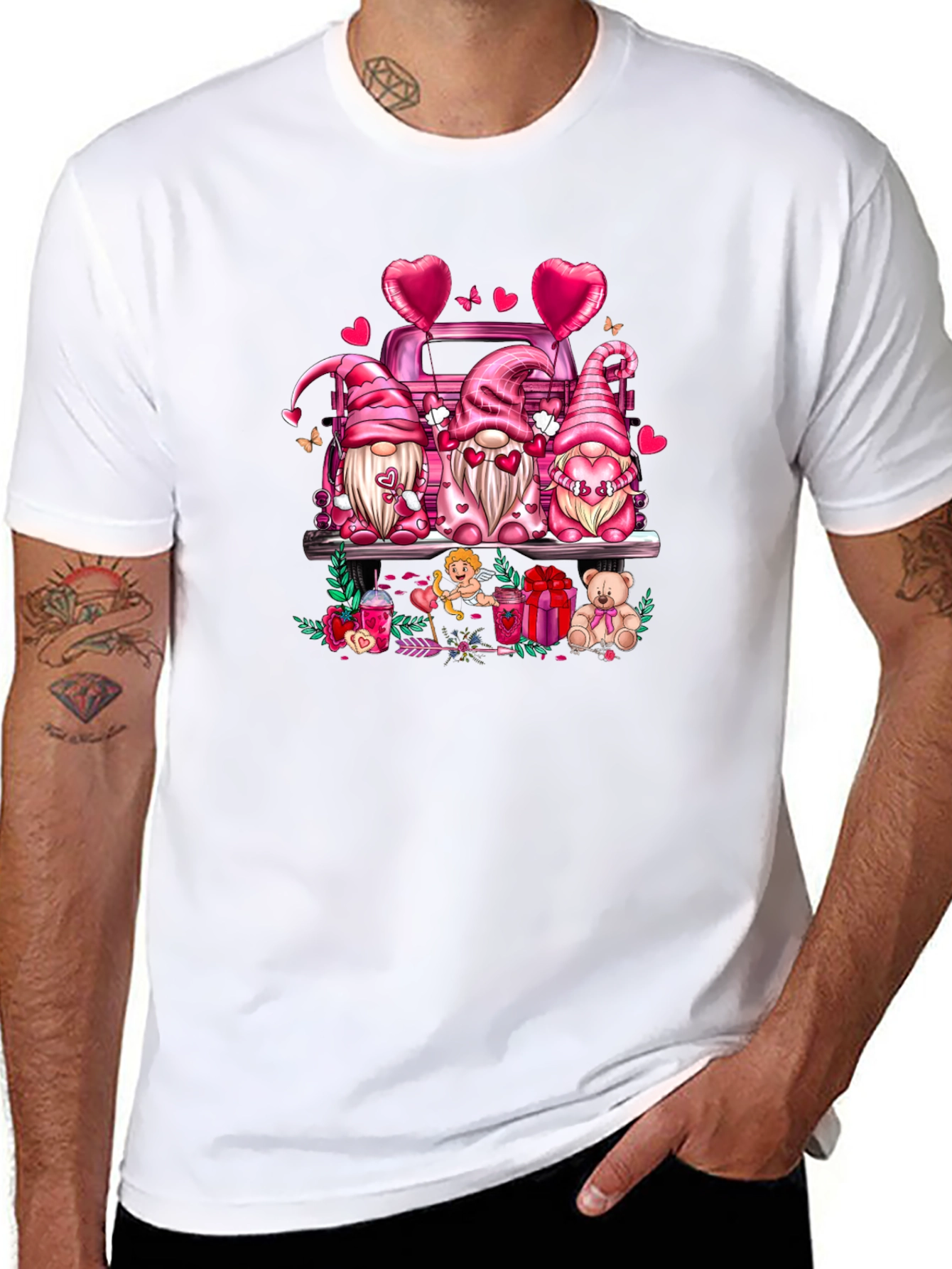 Valentines Day Gnomes Truck T-Shirt