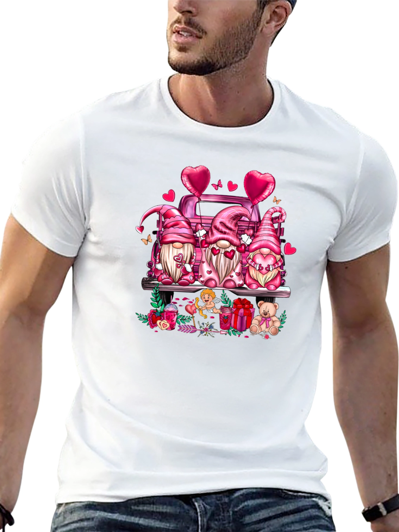Valentines Day Gnomes Truck T-Shirt