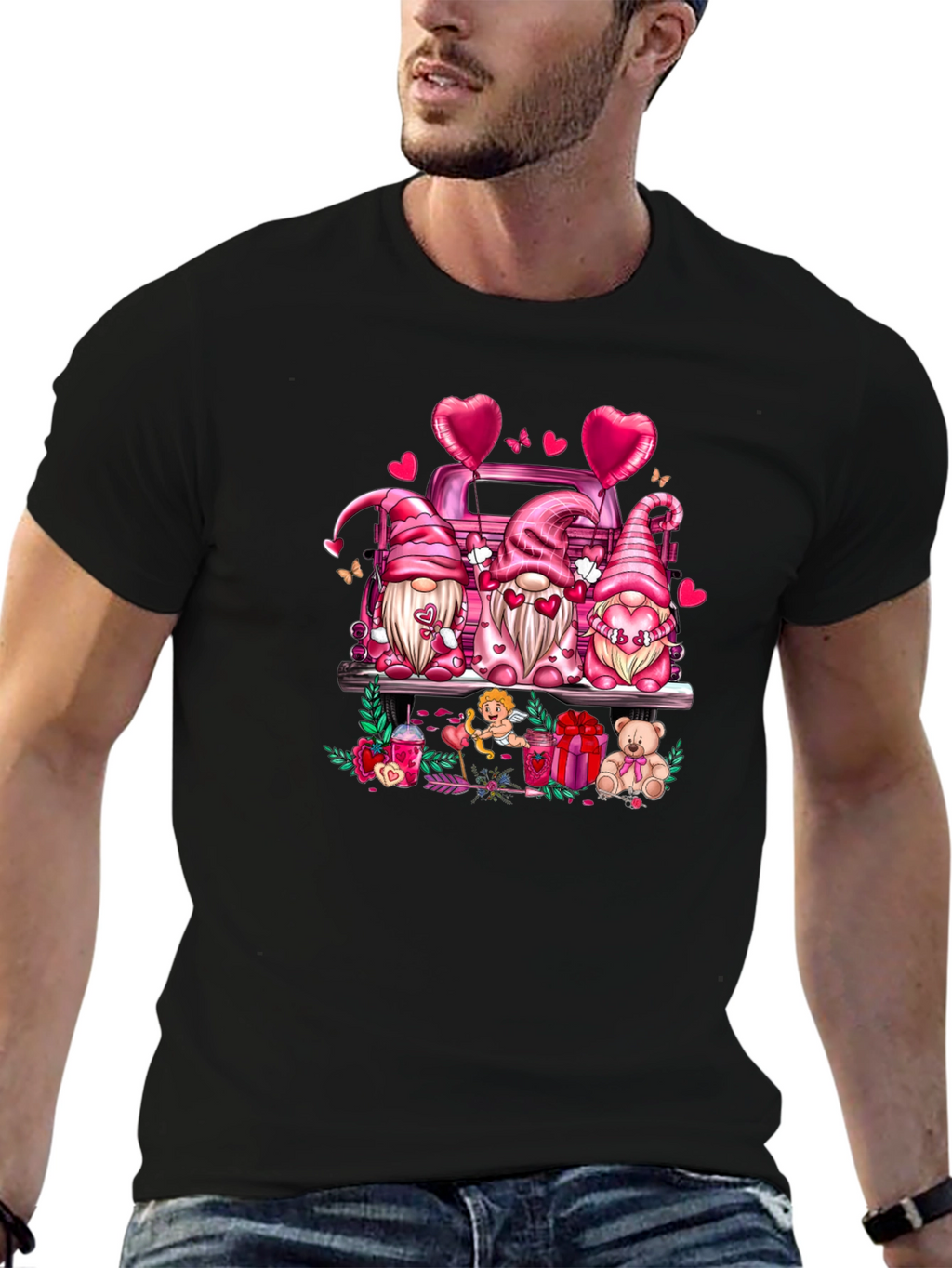 Valentines Day Gnomes Truck T-Shirt
