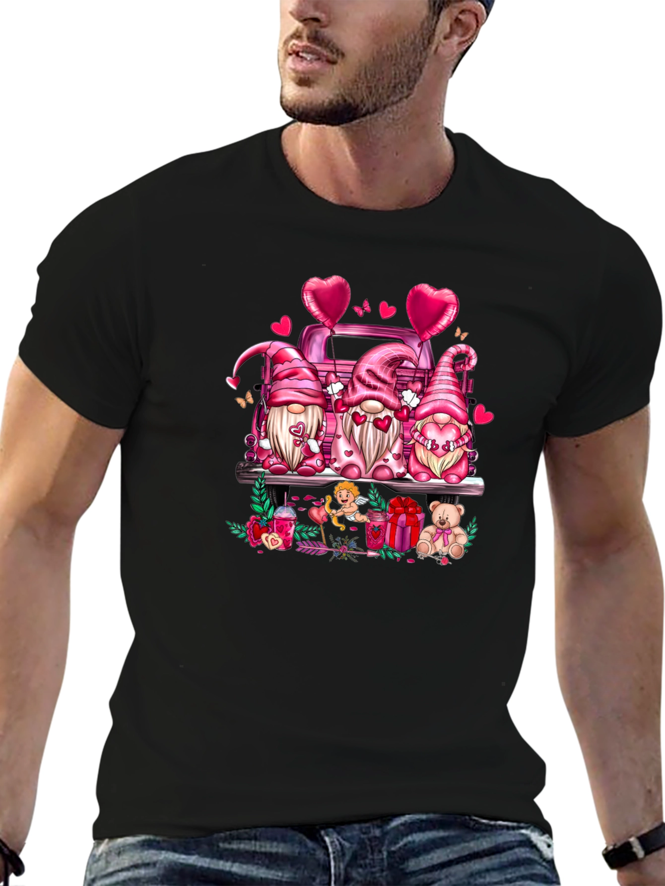 Valentines Day Gnomes Truck T-Shirt