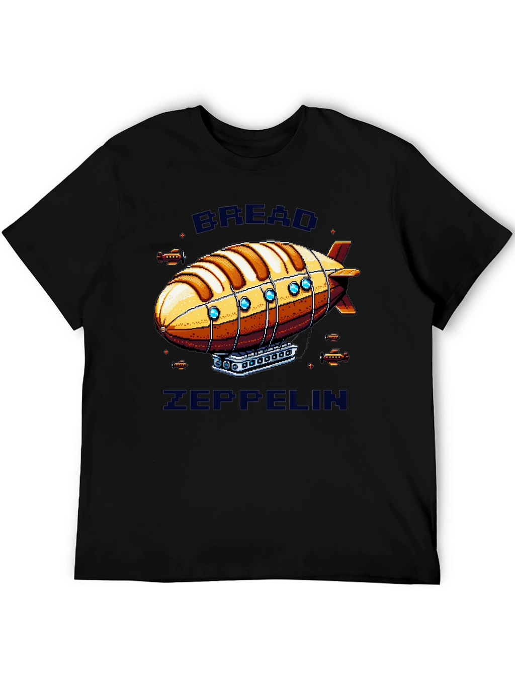 Bread Zeppelin T-Shirt - Pixel Art Design
