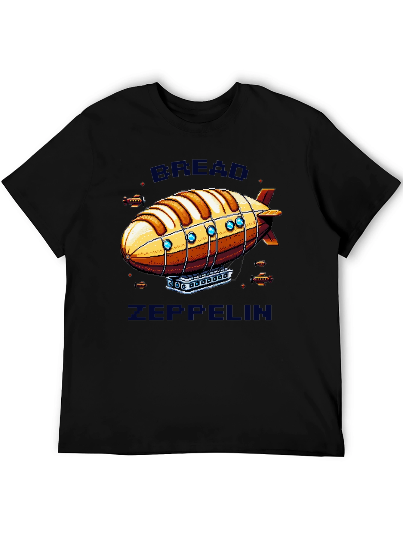 Bread Zeppelin T-Shirt - Pixel Art Design