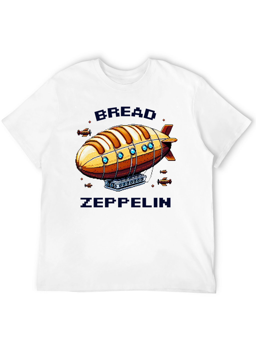 Bread Zeppelin T-Shirt - Pixel Art Design