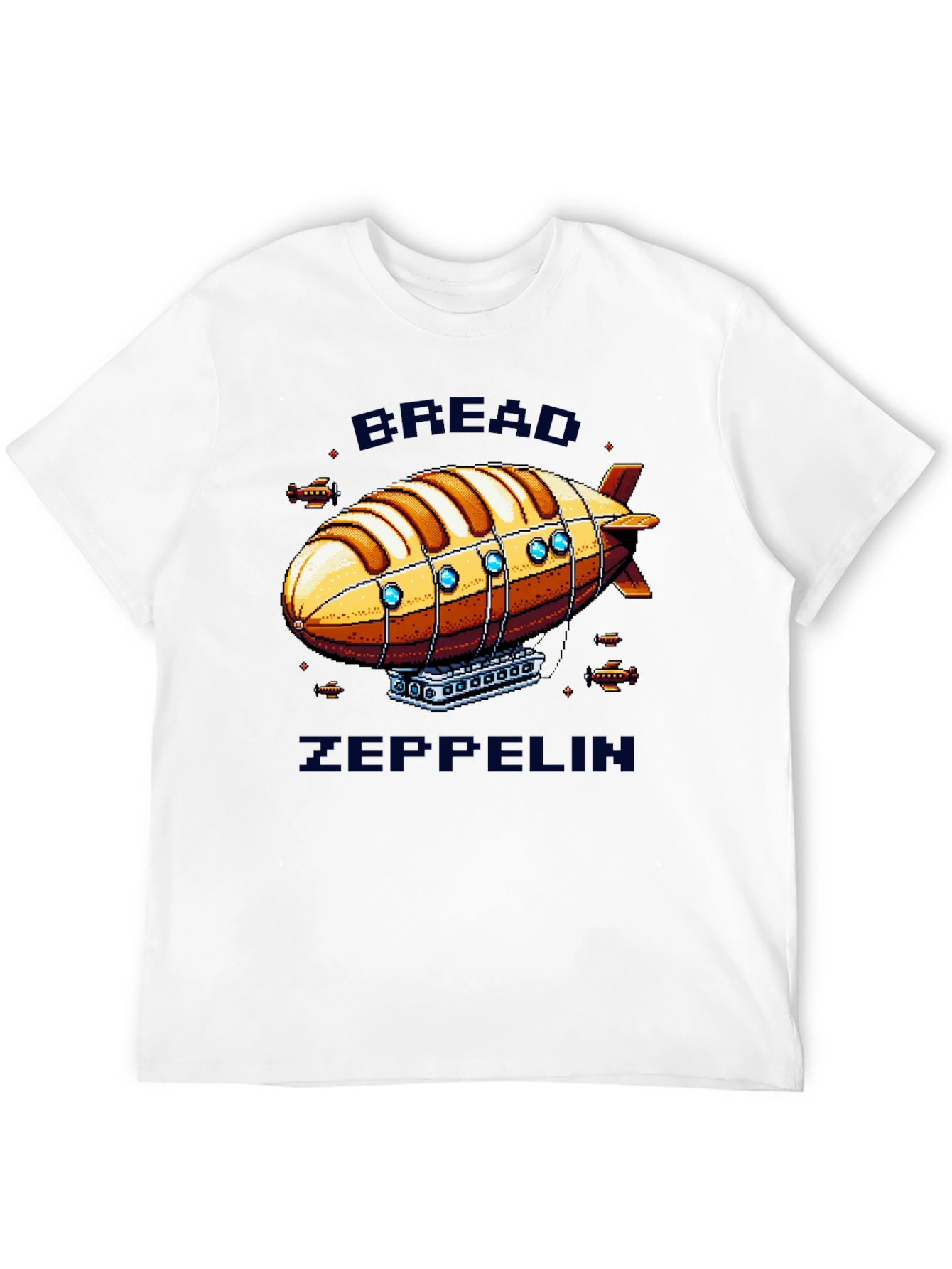 Bread Zeppelin T-Shirt - Pixel Art Design