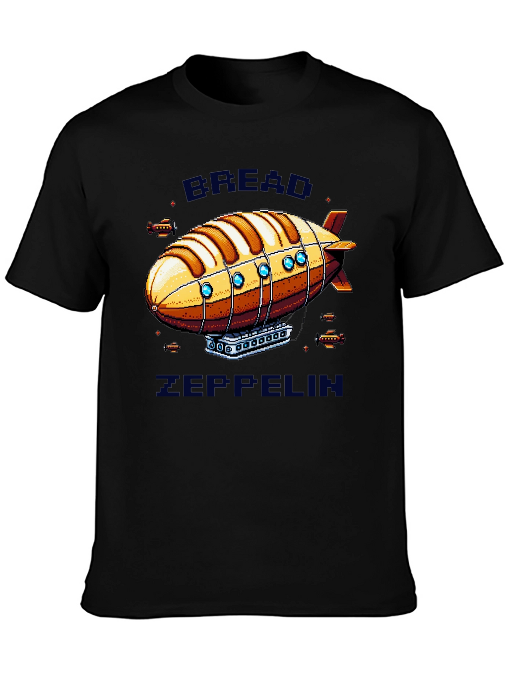 Bread Zeppelin T-Shirt - Pixel Art Design