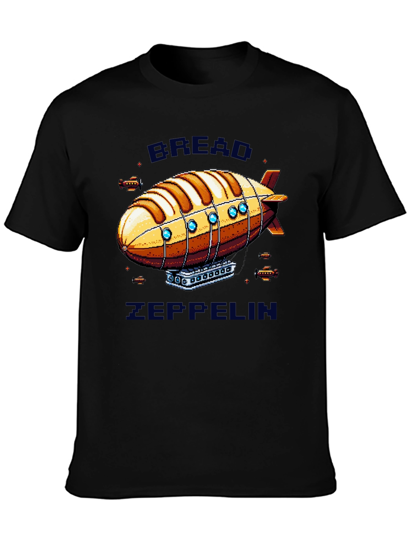 Bread Zeppelin T-Shirt - Pixel Art Design