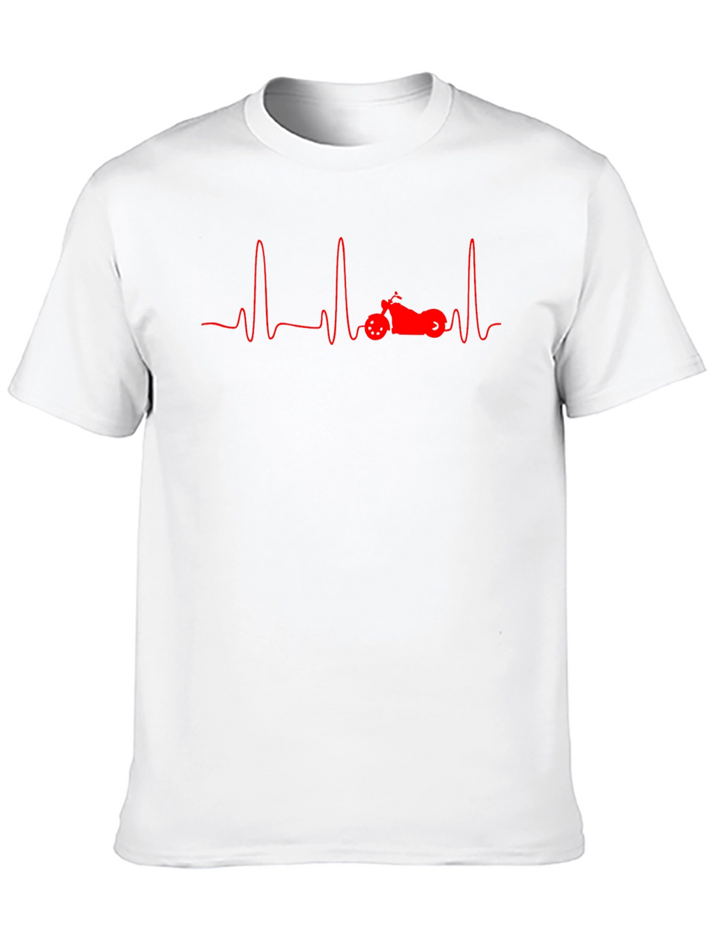 Motorcycle Heartbeat Black T-Shirt