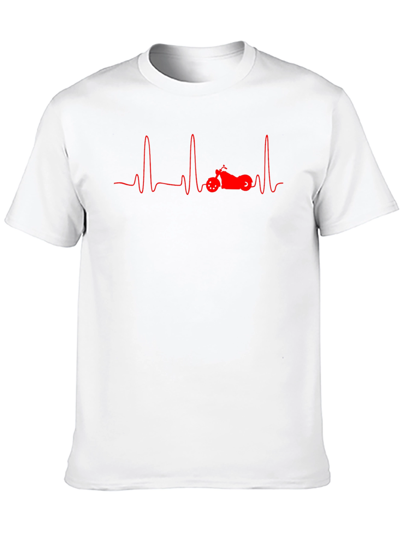 Motorcycle Heartbeat Black T-Shirt