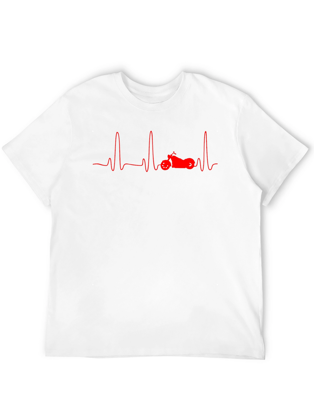 Motorcycle Heartbeat Black T-Shirt