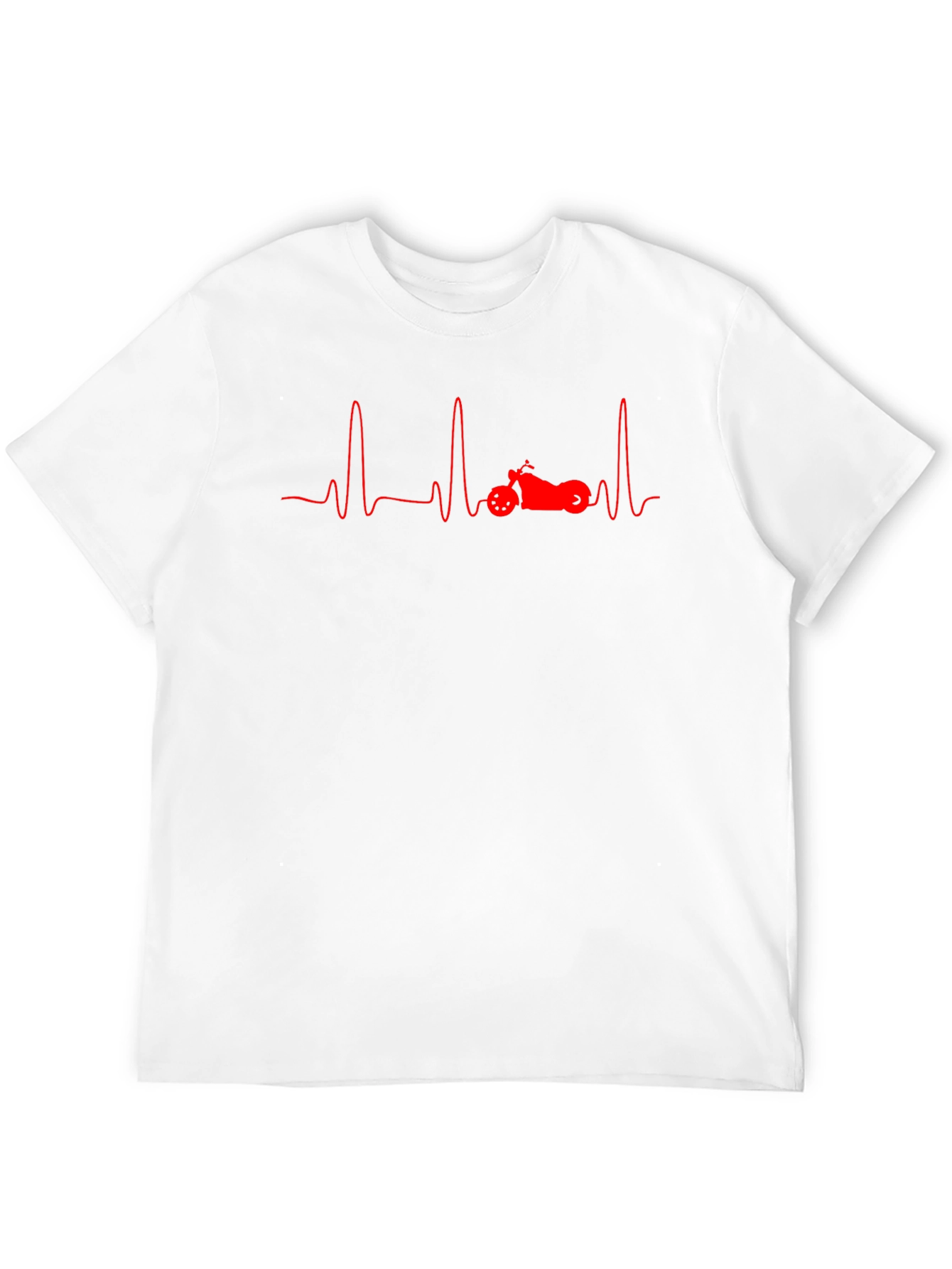 Motorcycle Heartbeat Black T-Shirt