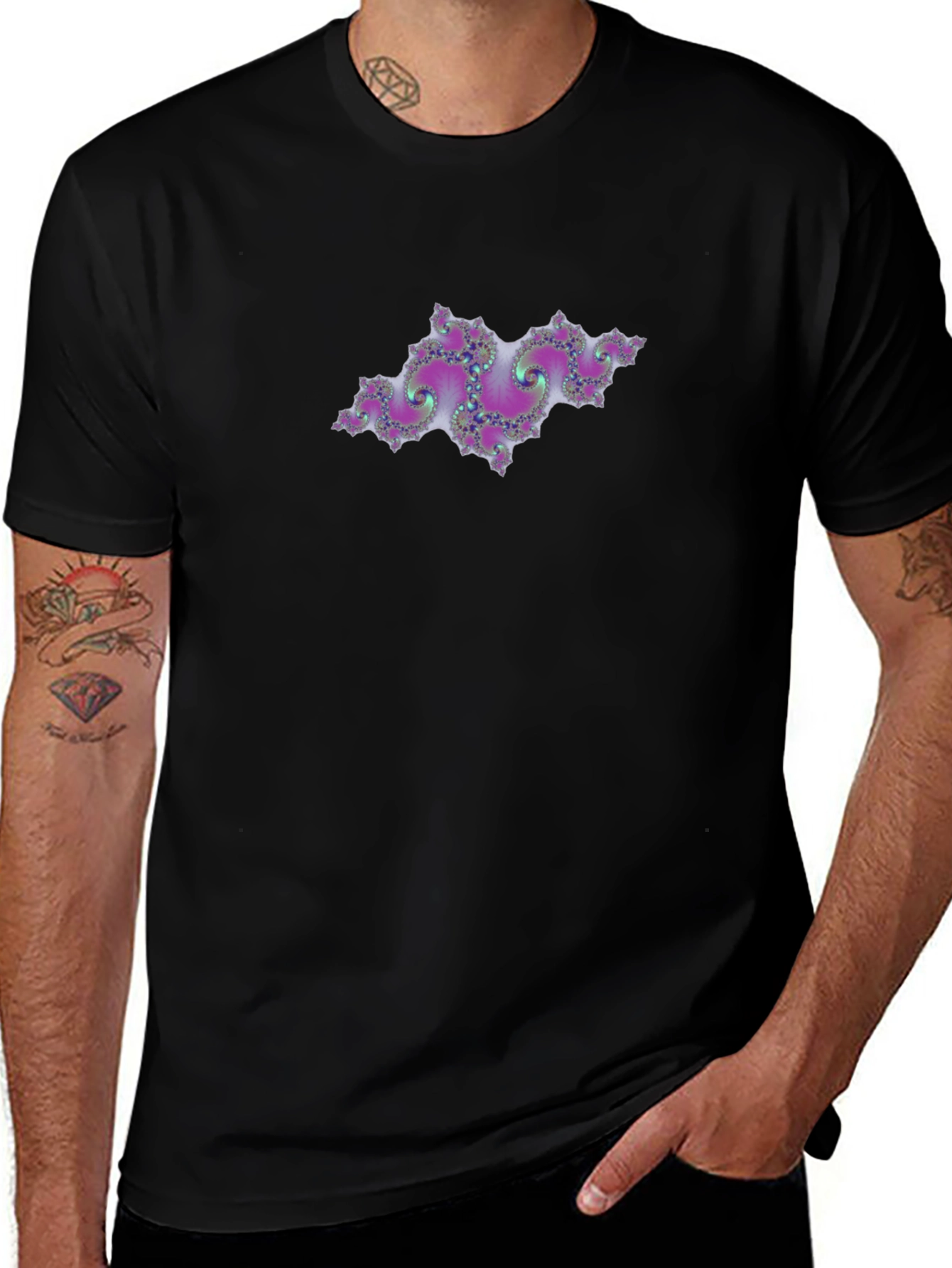 Fractal Design Black T-Shirt - Unique & Stylish