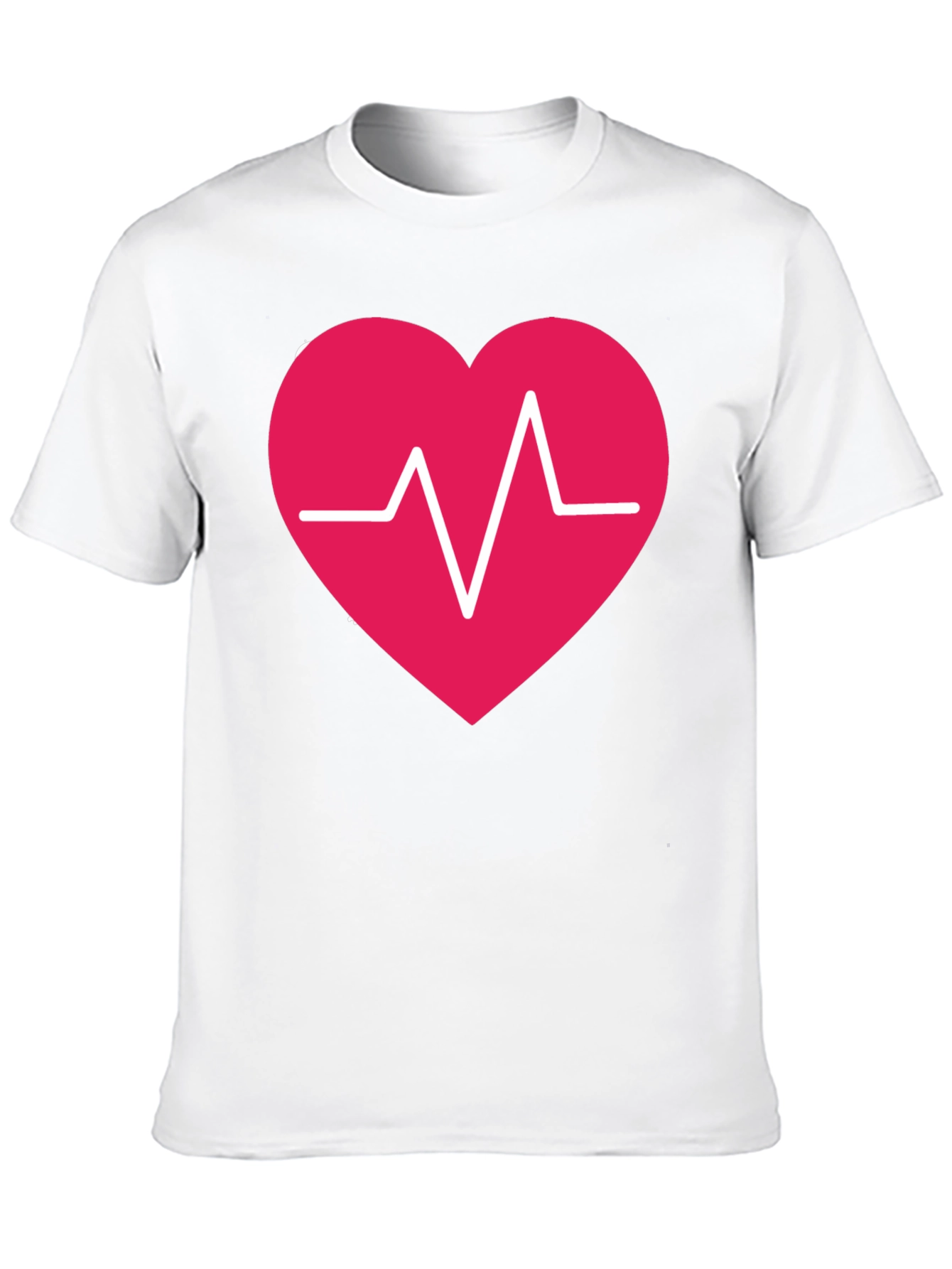 Heartbeat Heart Graphic Tee - Stylish Casual Comfort