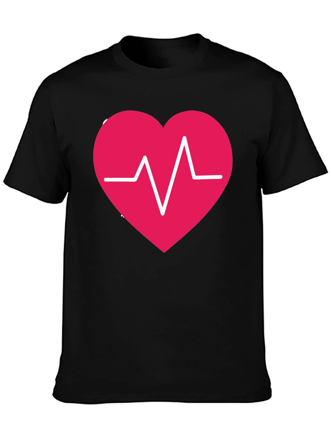 Heartbeat Heart Graphic Tee - Stylish Casual Comfort
