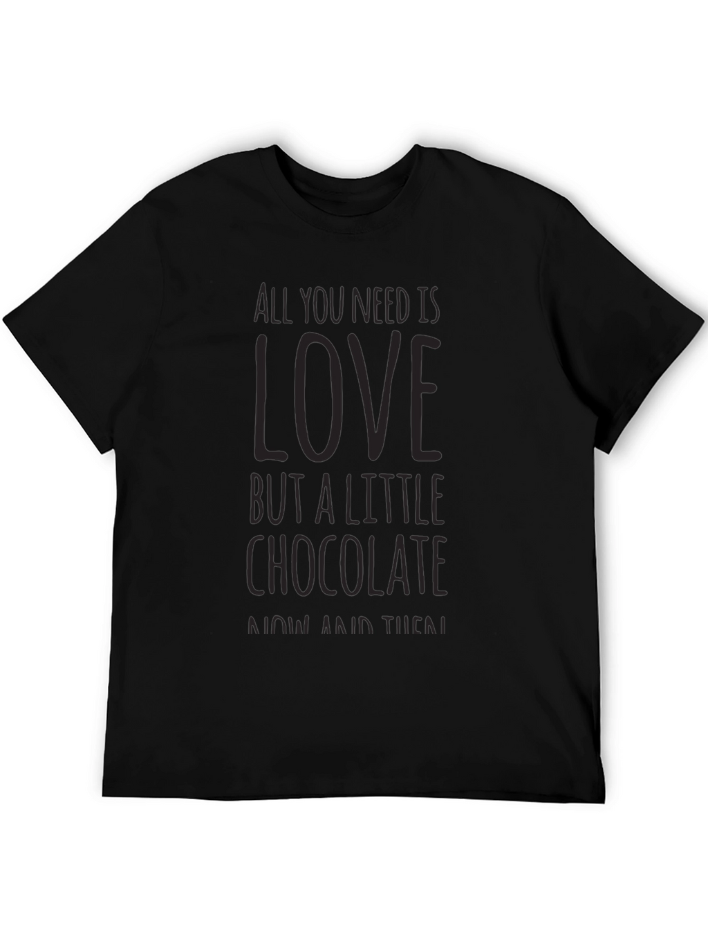 Love & Chocolate Graphic T-Shirt - Black
