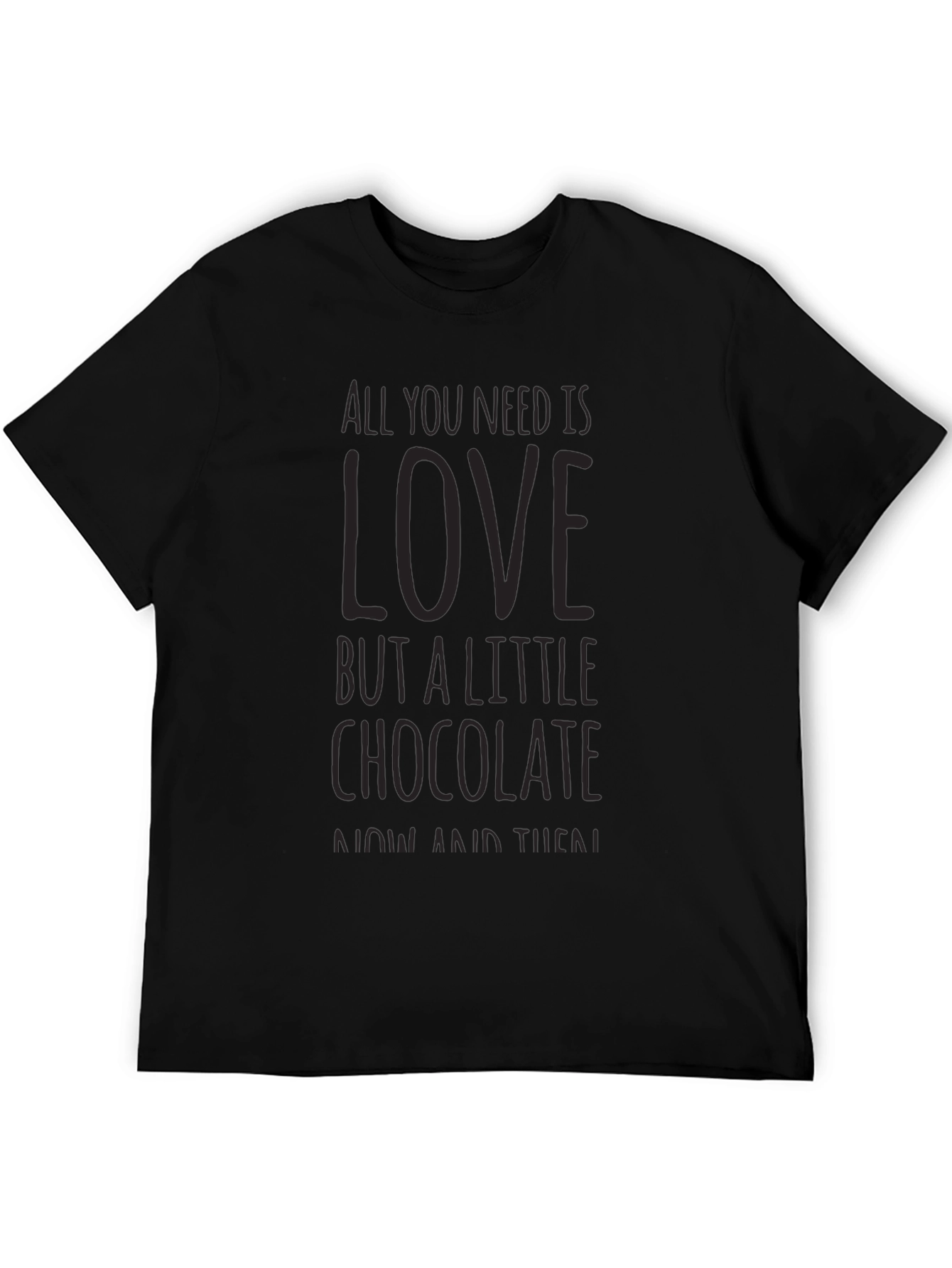 Love & Chocolate Graphic T-Shirt - Black