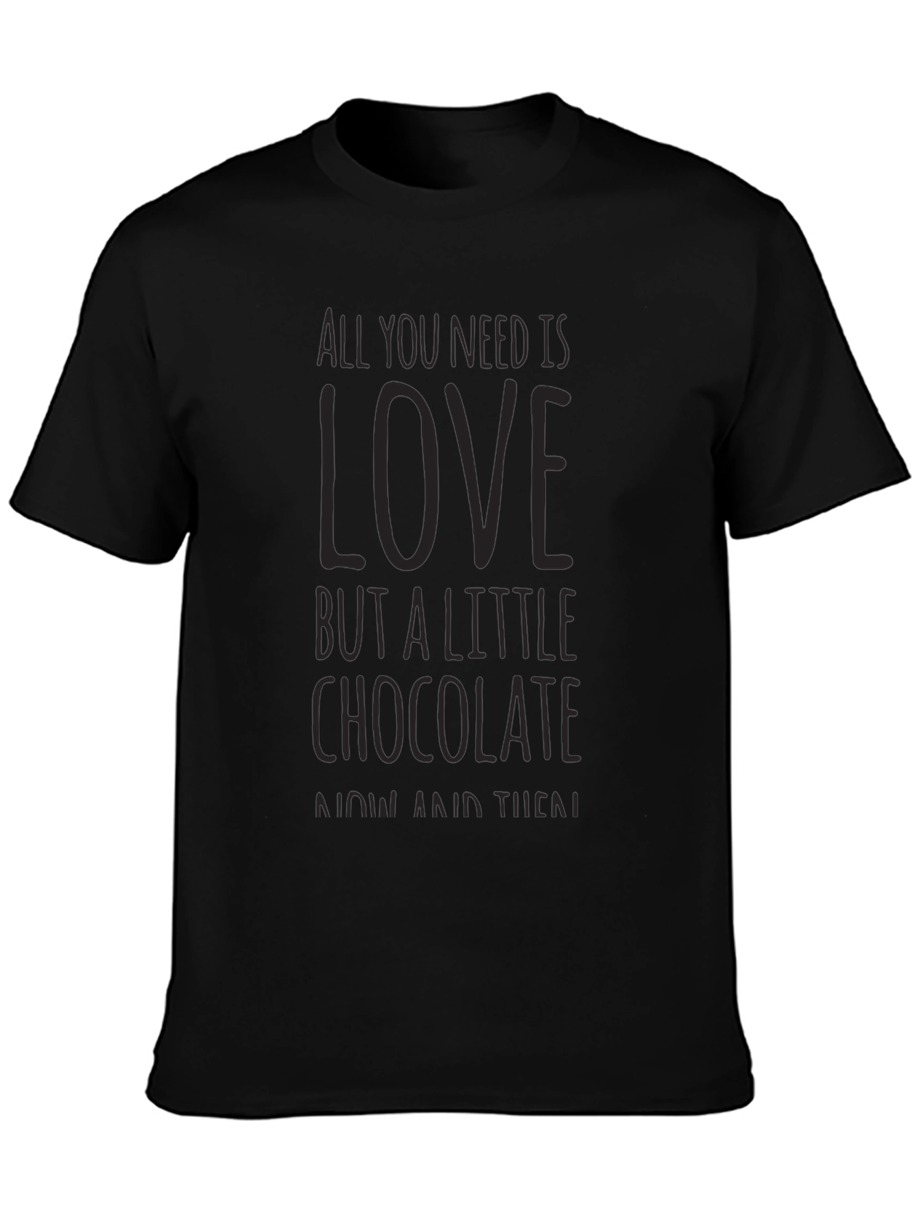 Love & Chocolate Graphic T-Shirt - Black