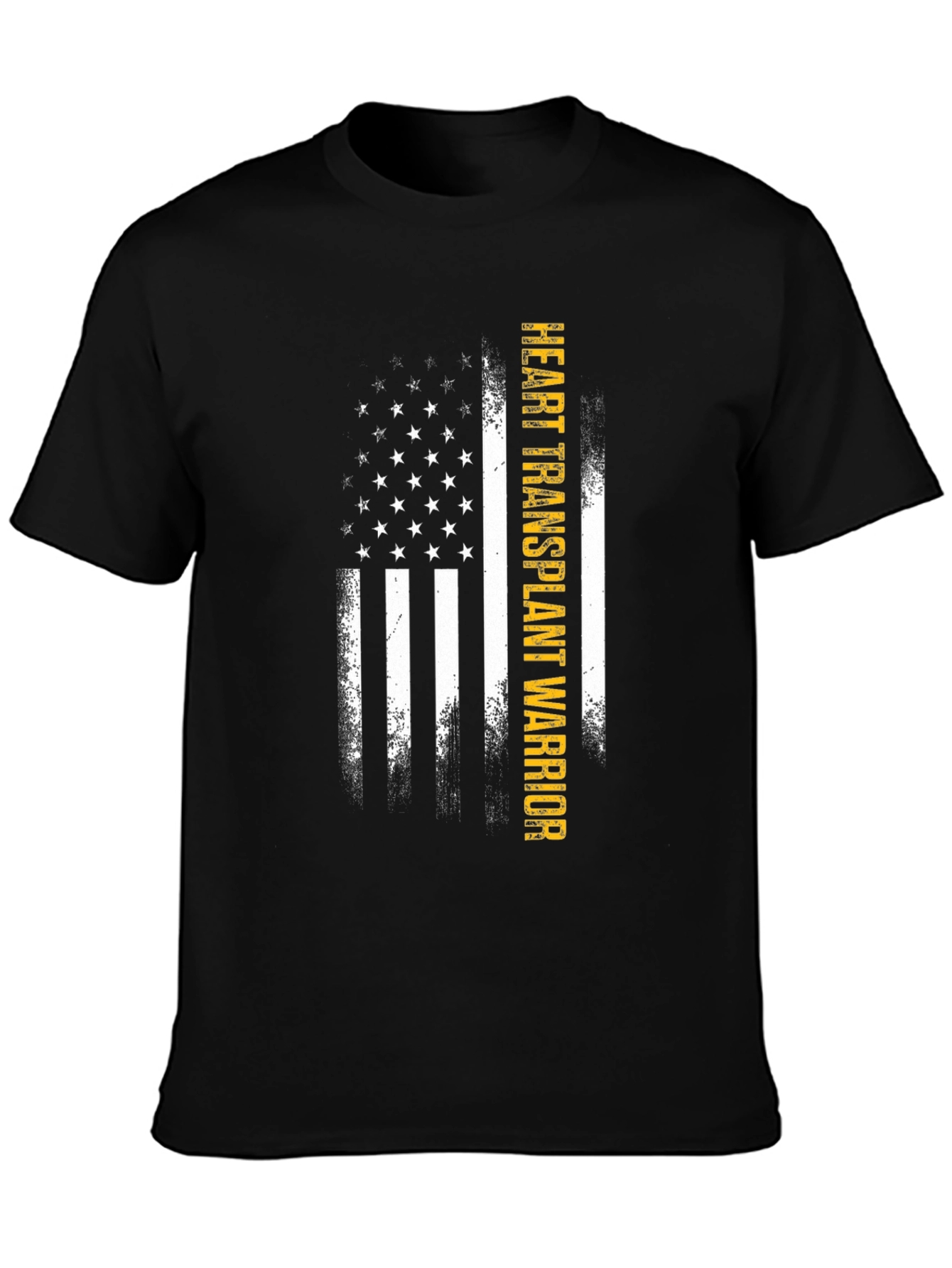 Heart Transplant Warrior US Flag T-Shirt