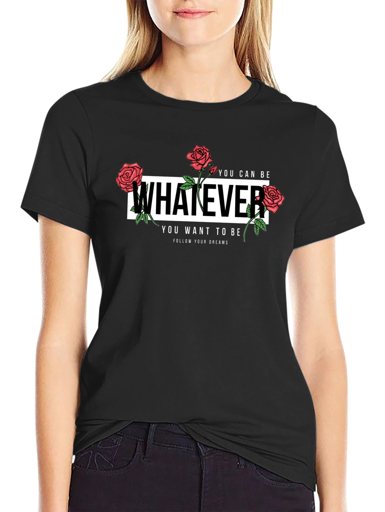 Whatever Rose Graphic T-Shirt