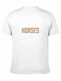 Horses Make Me Happy Graphic Tee