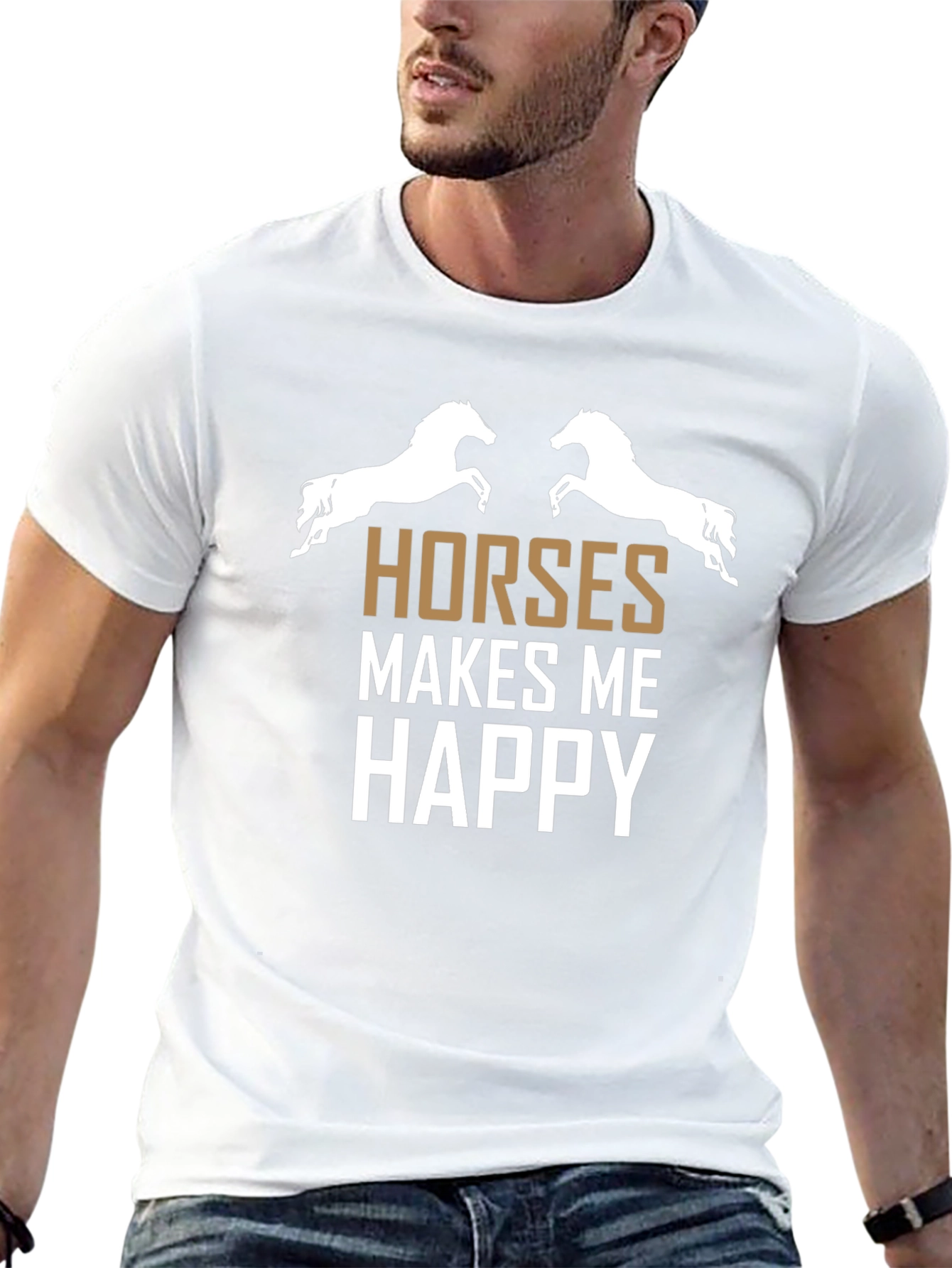 Horses Make Me Happy Graphic Tee