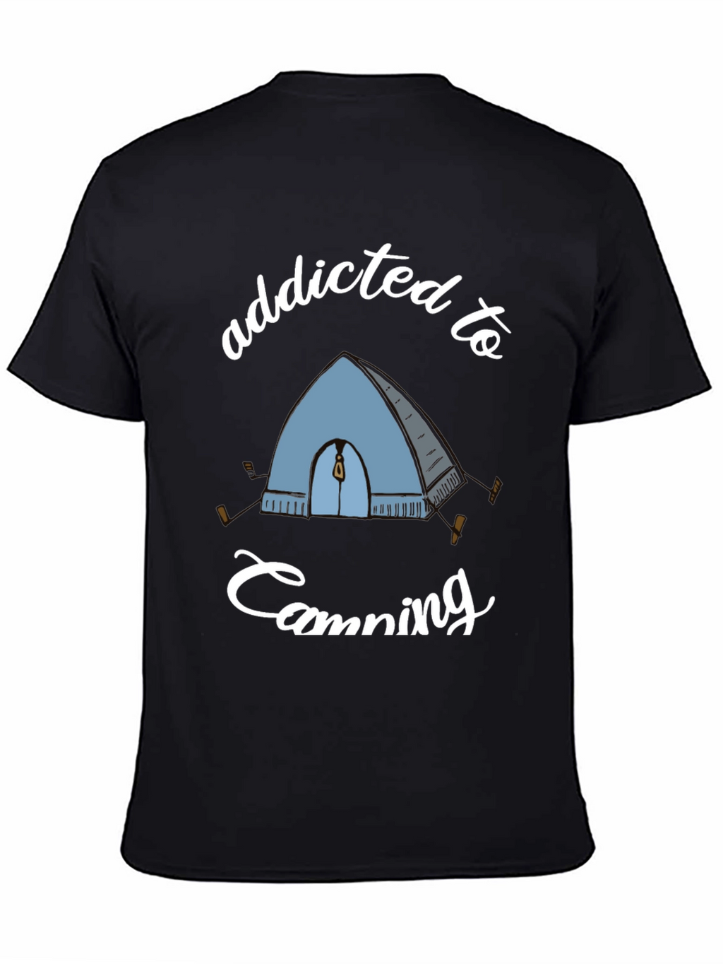 Addicted to Camping Graphic Tee - Black