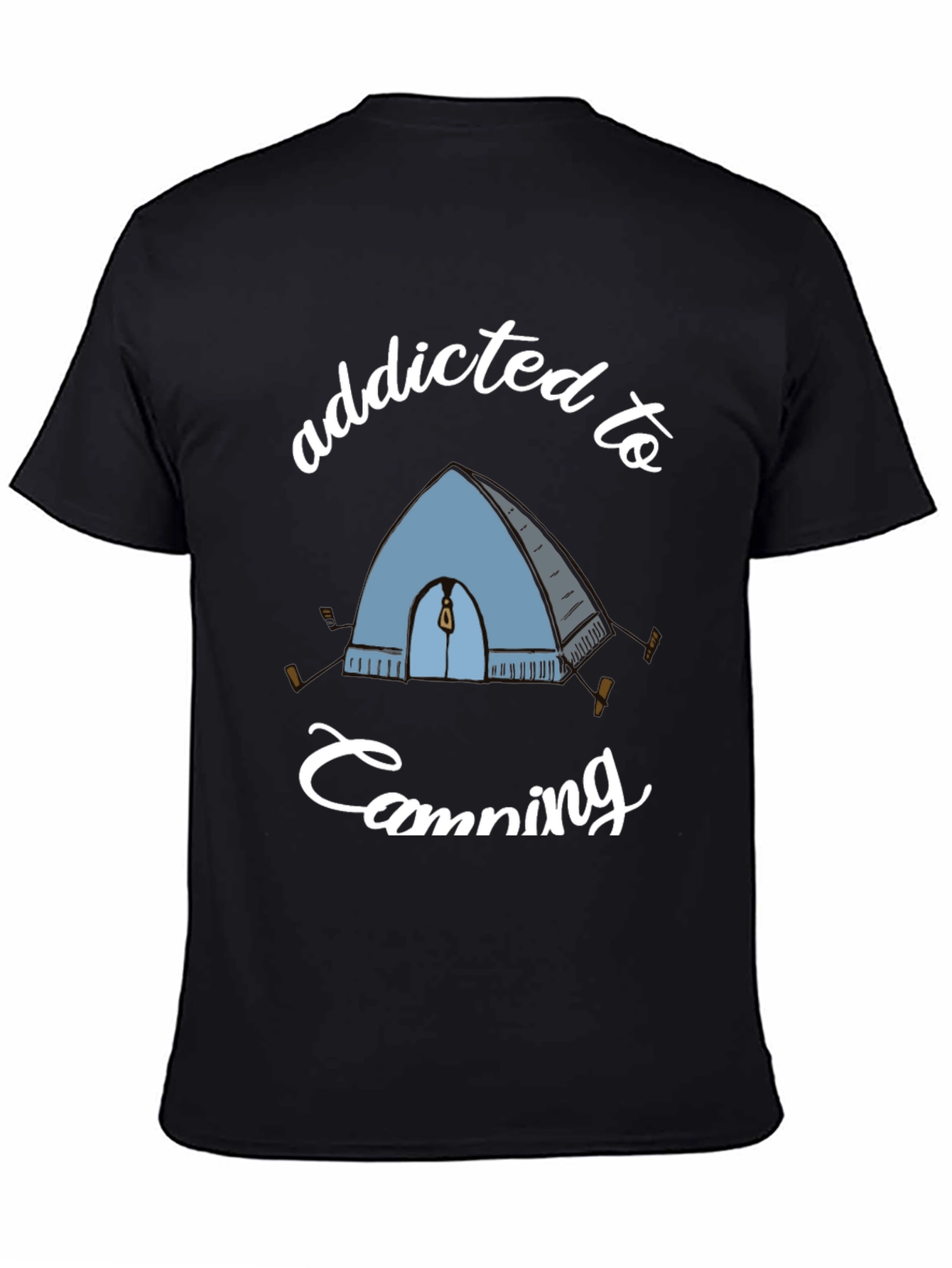 Addicted to Camping Graphic Tee - Black