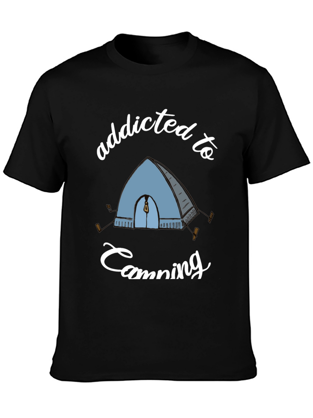 Addicted to Camping Graphic Tee - Black