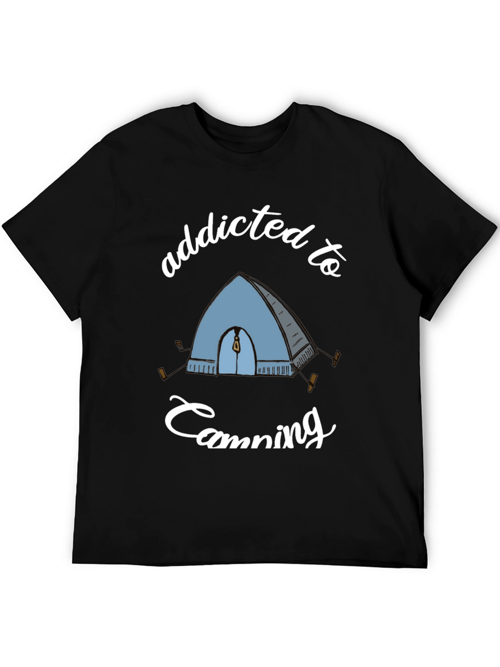 Addicted to Camping Graphic Tee - Black