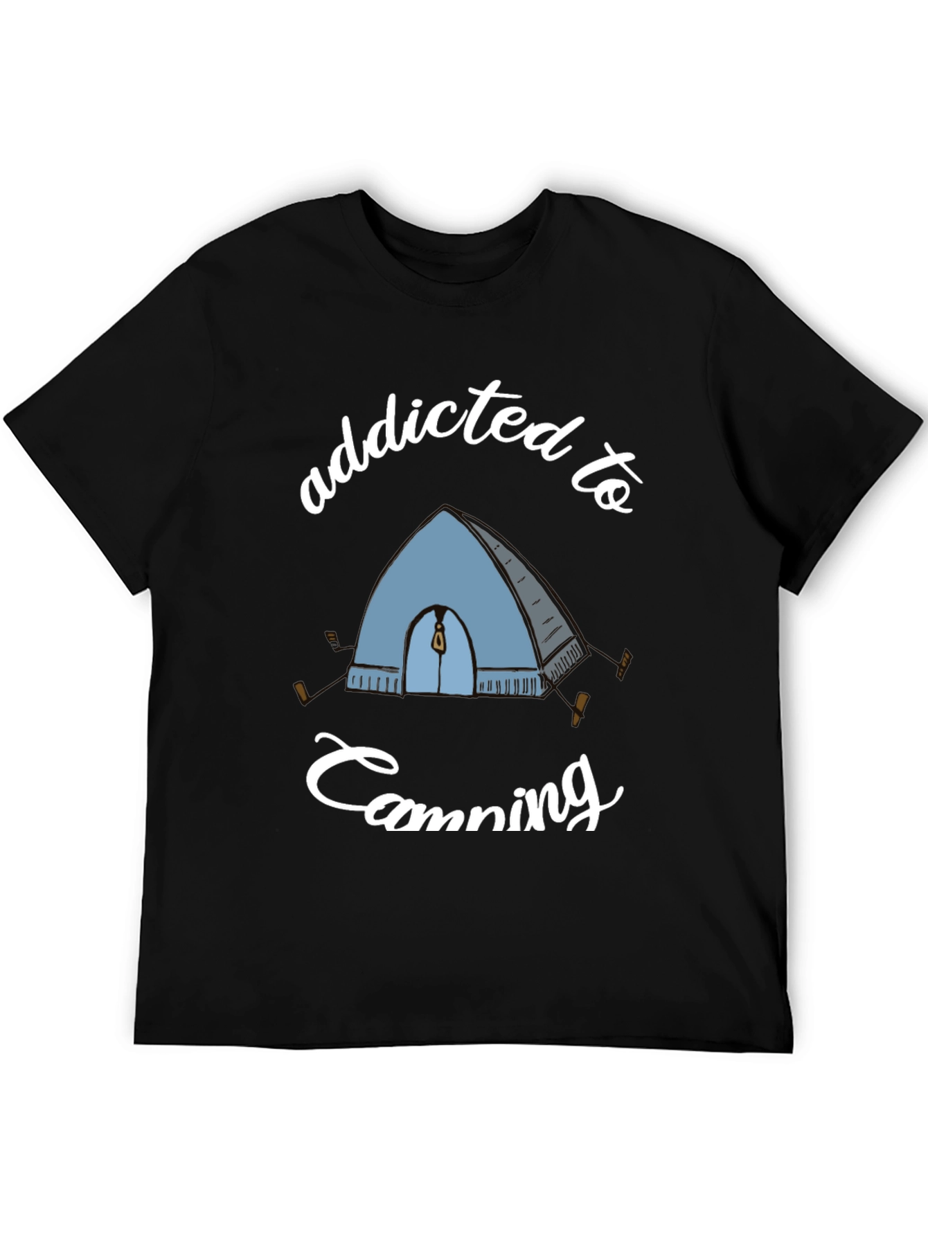 Addicted to Camping Graphic Tee - Black