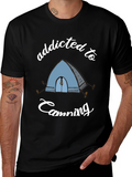 Addicted to Camping Graphic Tee - Black