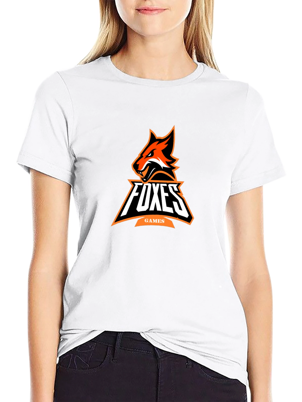 Foxes Games Black Graphic Tee