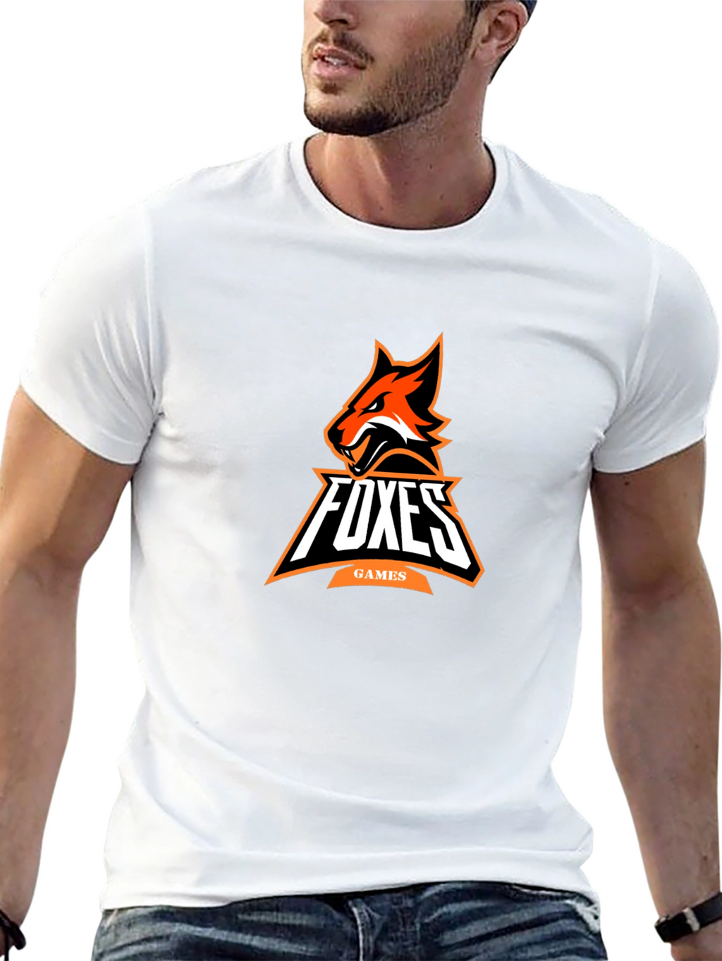 Foxes Games Black Graphic Tee