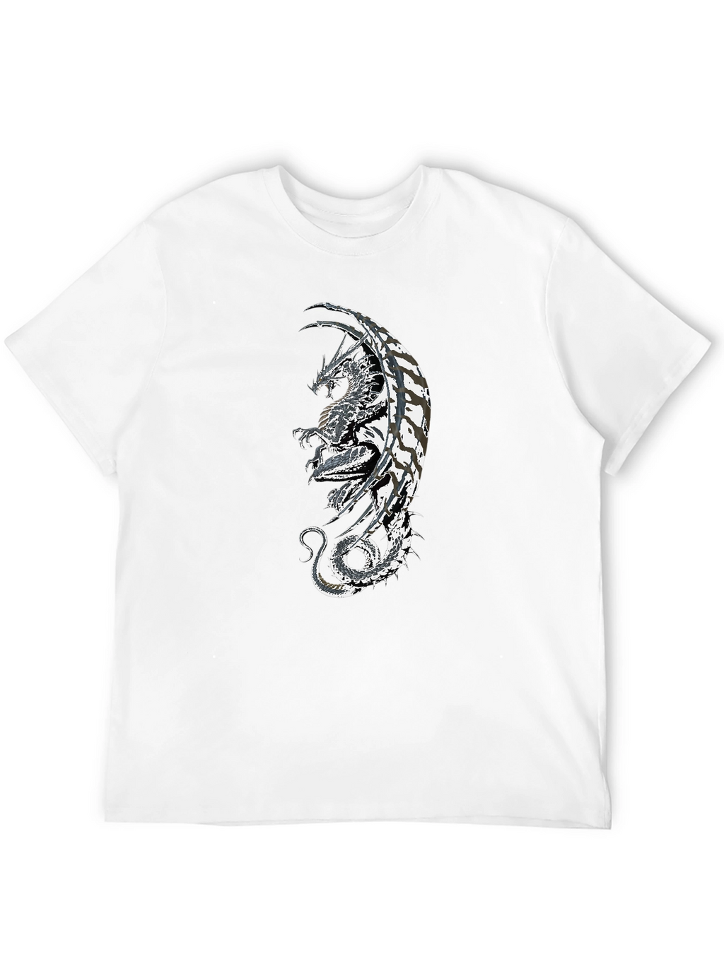 Dragon Graphic Black T-Shirt - Fantasy Style