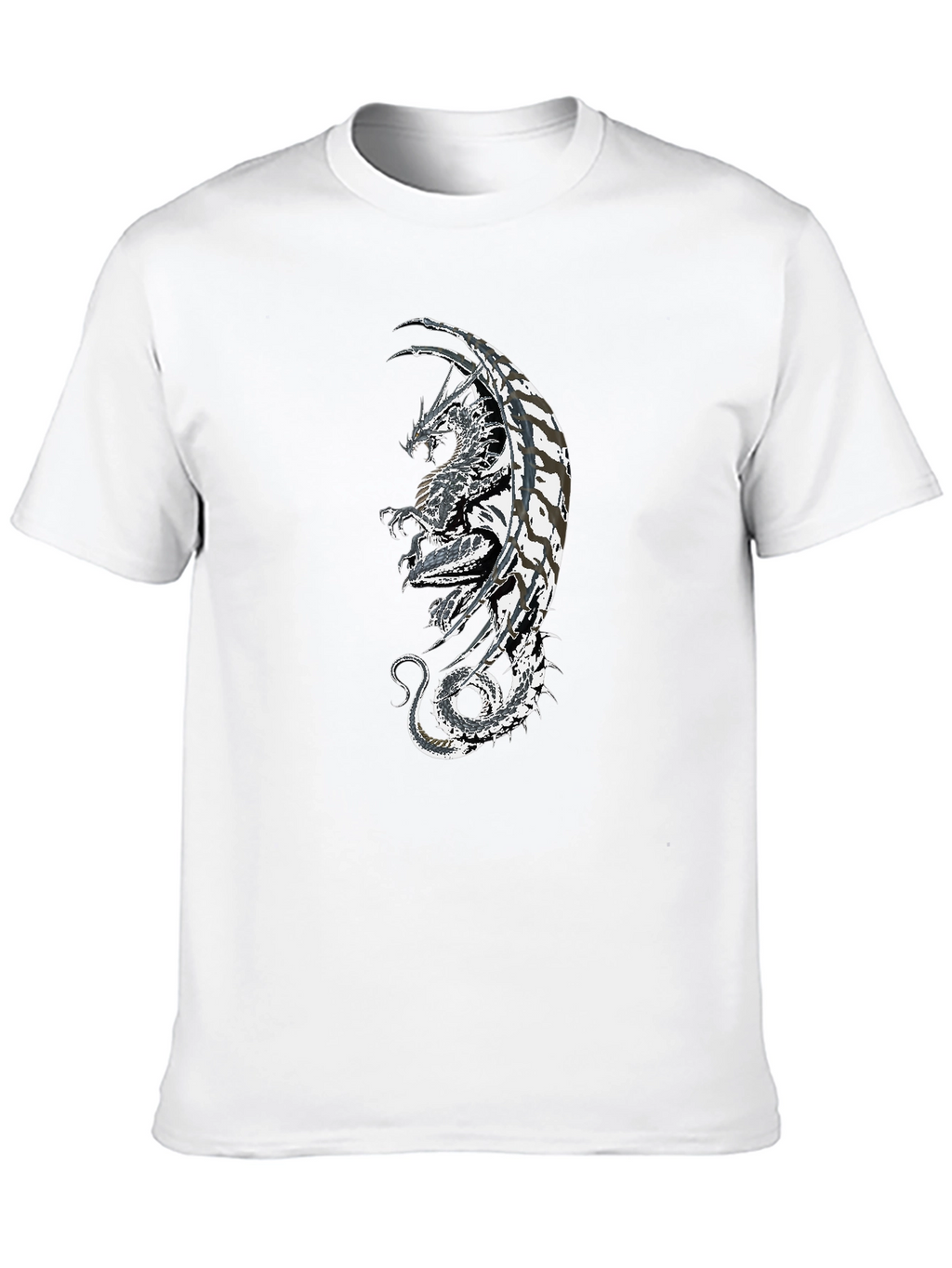 Dragon Graphic Black T-Shirt - Fantasy Style