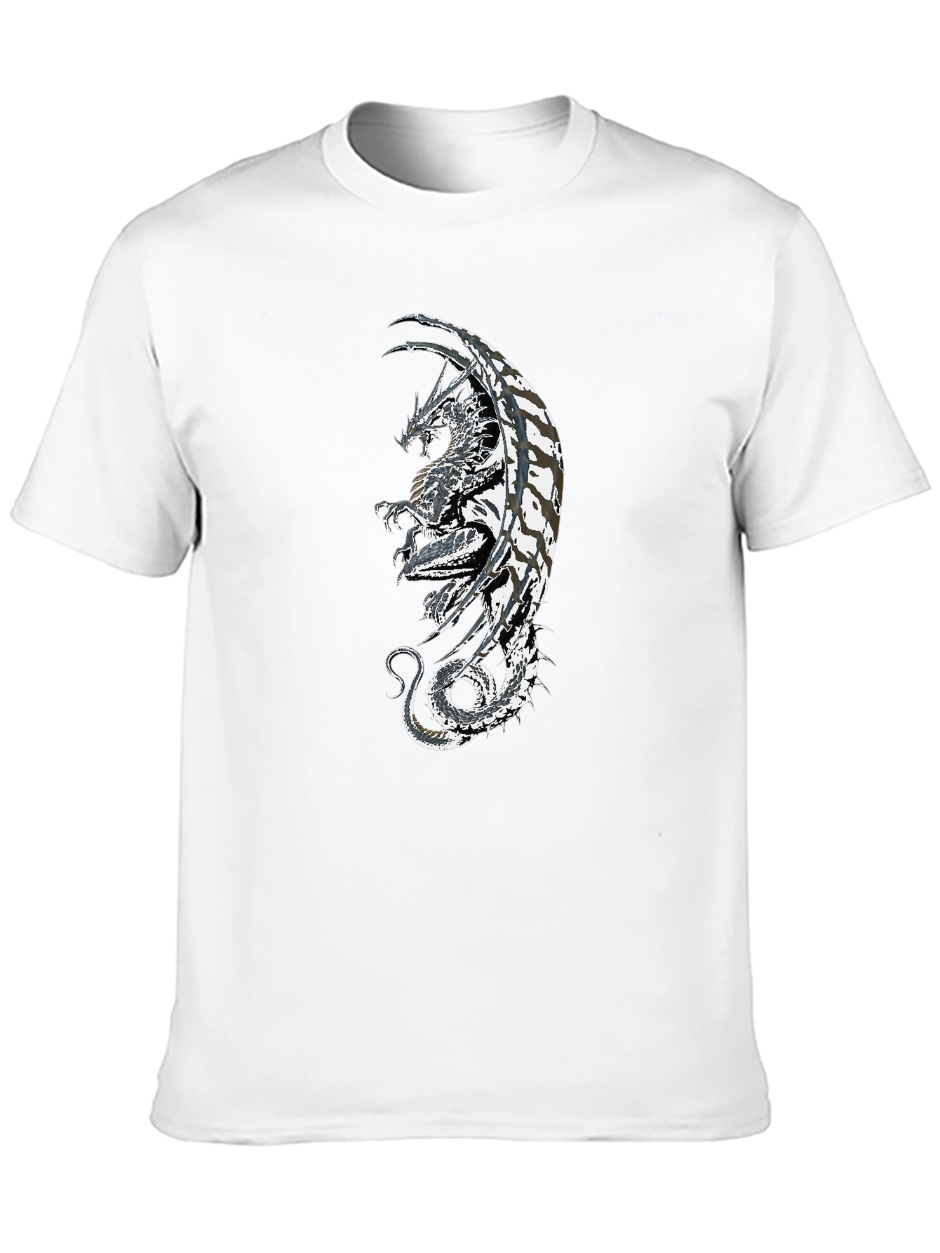Dragon Graphic Black T-Shirt - Fantasy Style