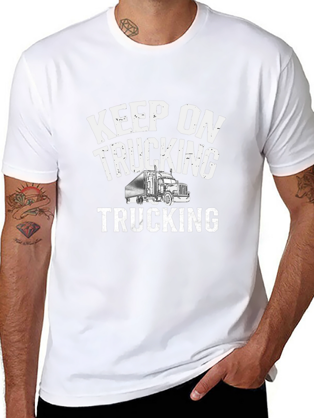 Keep On Trucking Graphic Tee - Black