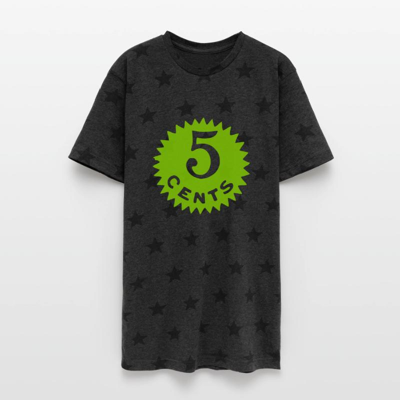 5 cents, five cents, five pennies design Vector