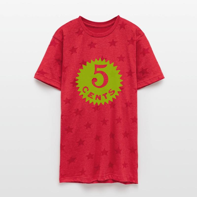 5 cents, five cents, five pennies design Vector