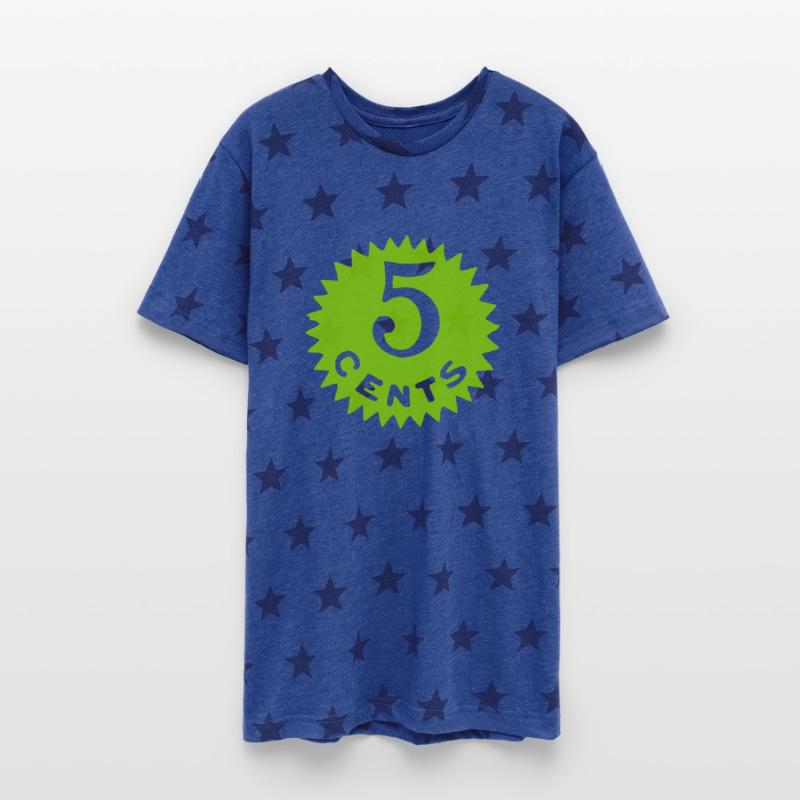 5 cents, five cents, five pennies design Vector