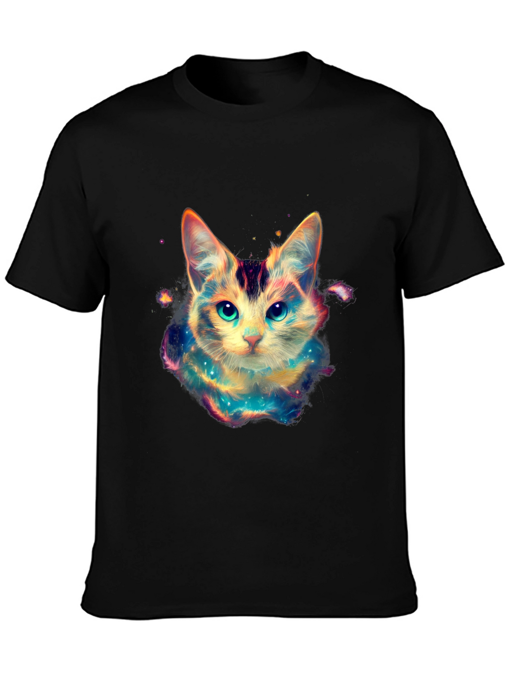 Cosmic Cat Black T-Shirt