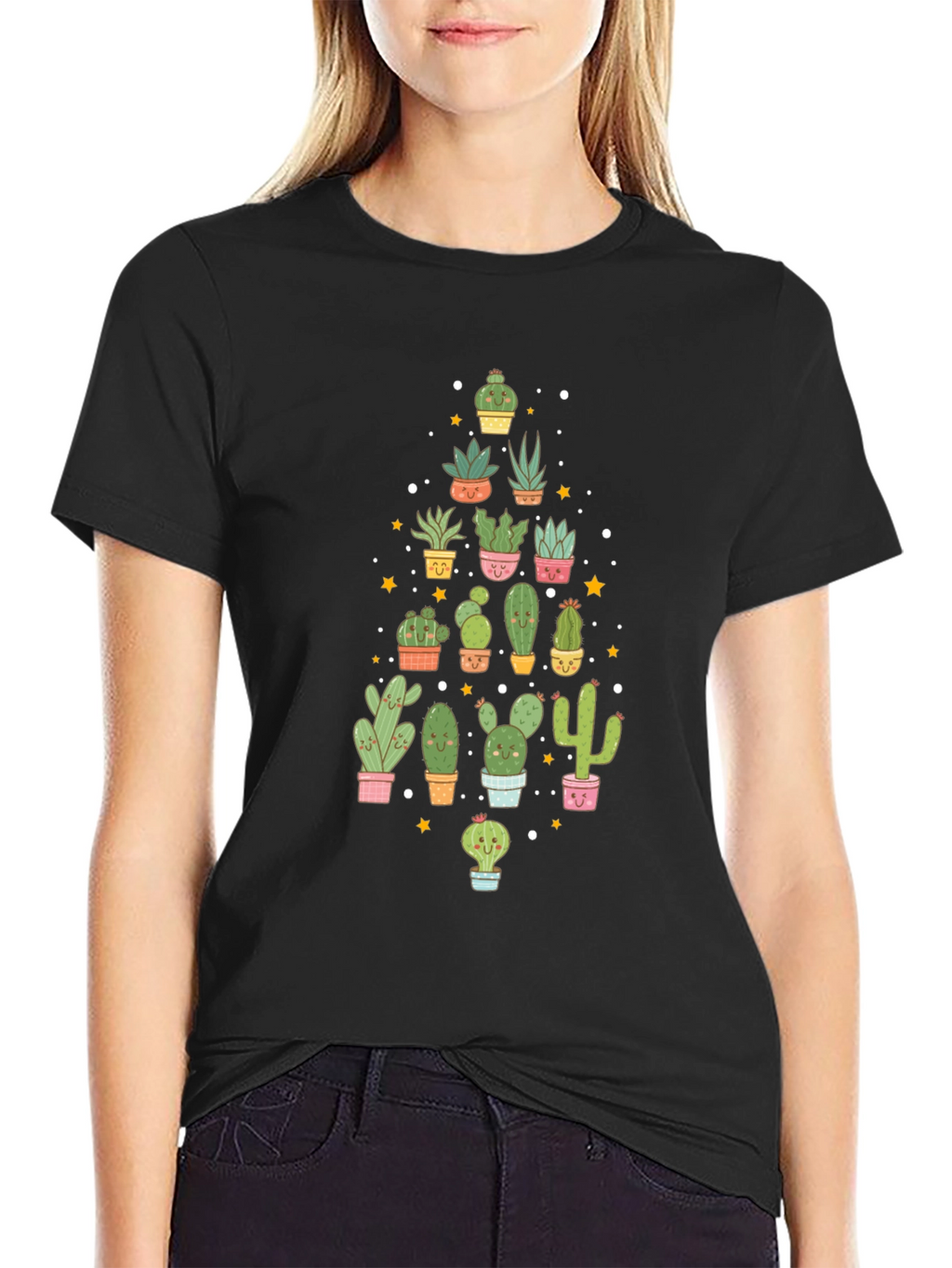 Cactus Lover Black T-Shirt