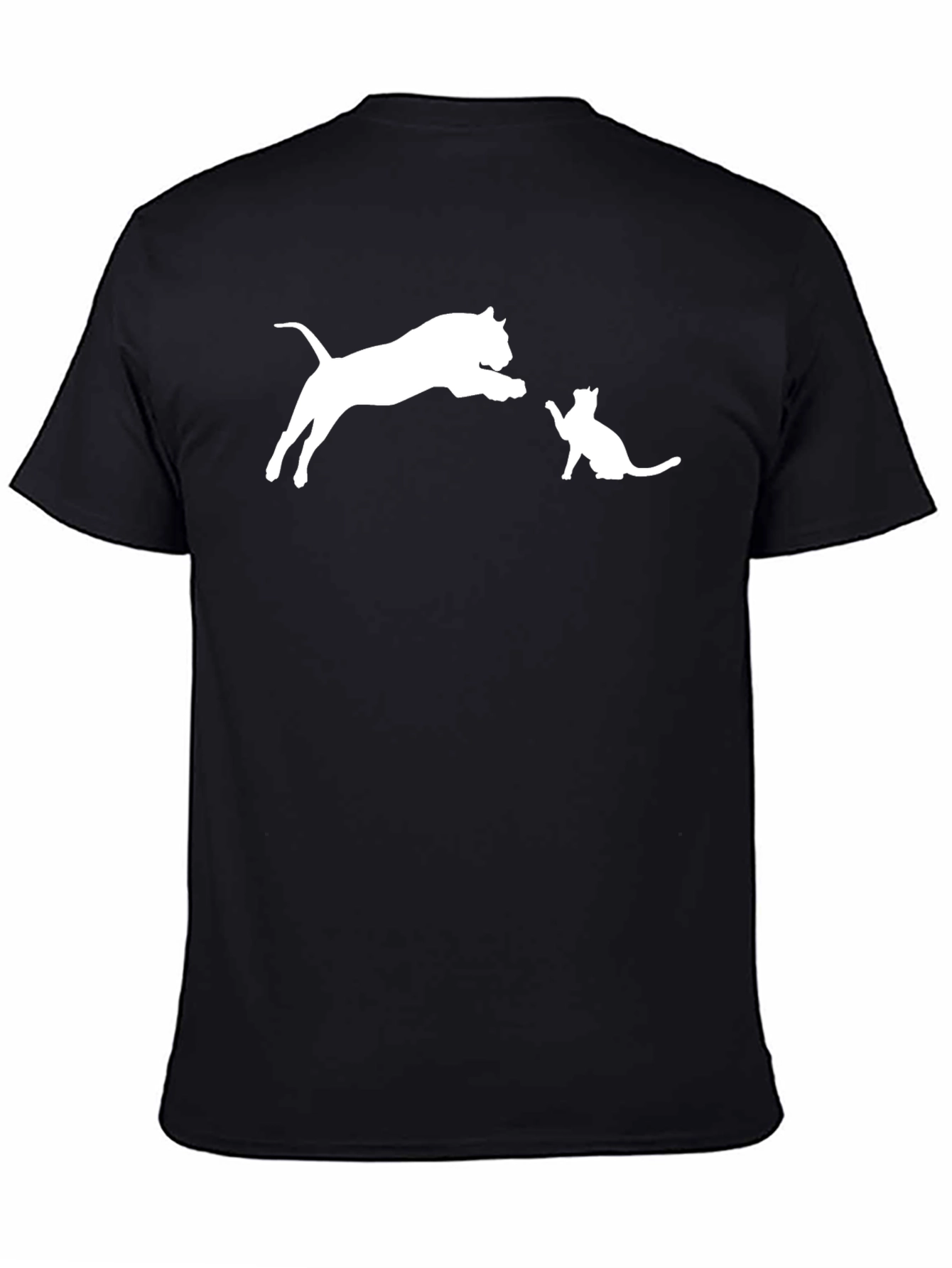 Jumping Cat Black T-Shirt